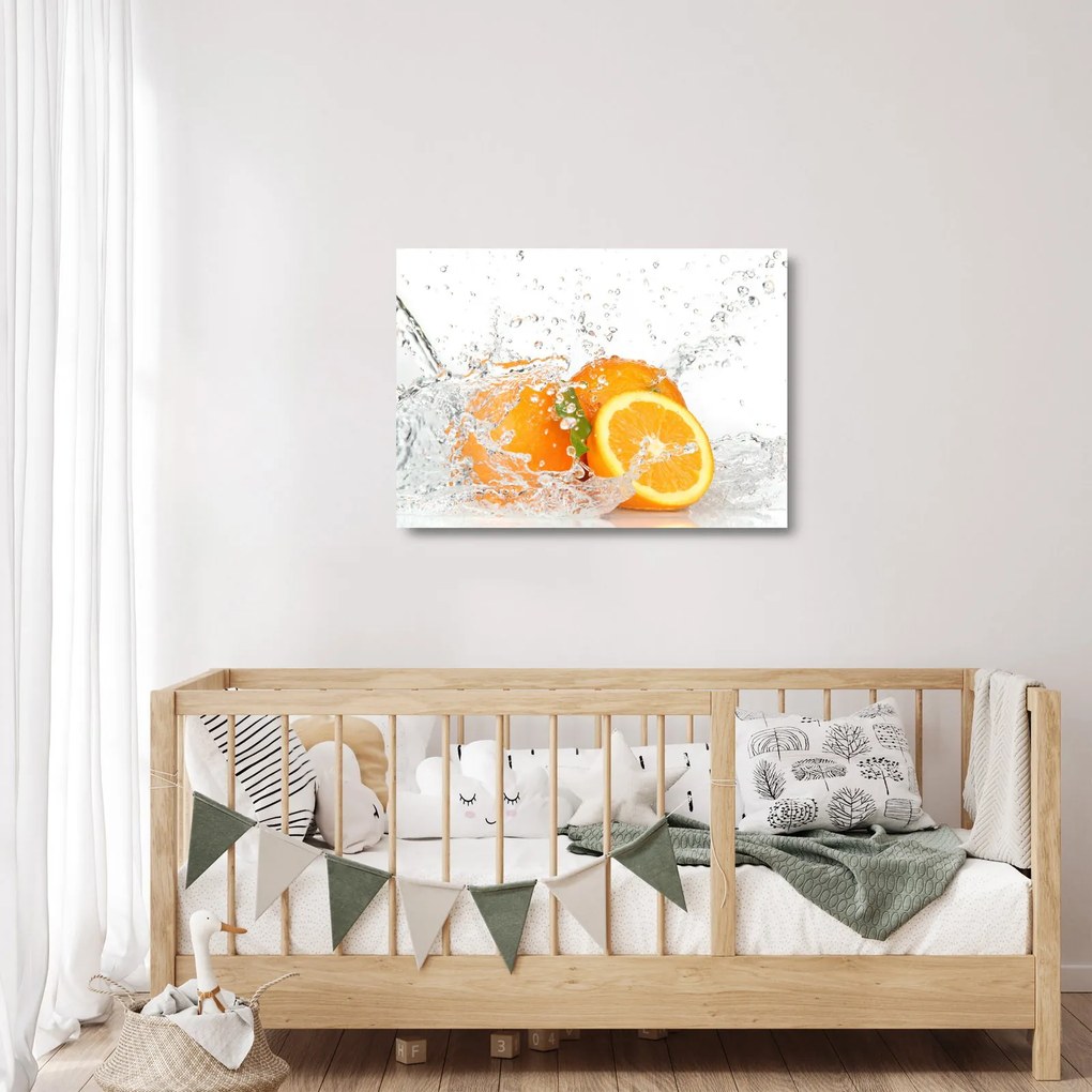 Obraz na szkle - Soczyste pomarańcze (70x50 cm)