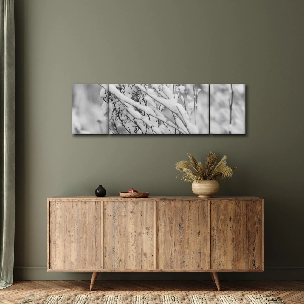 Obraz - Ośnieżone gałęzie (170x50 cm)