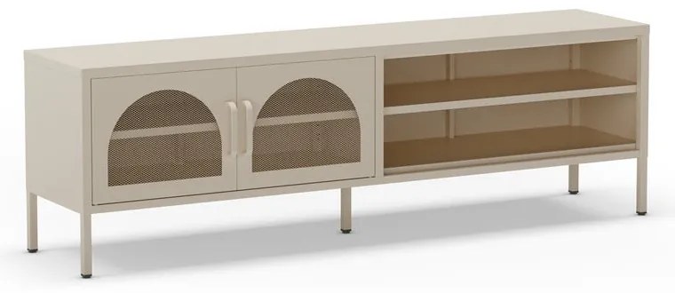 Kremowa szafka pod TV 160x50 cm Diora – Marckeric