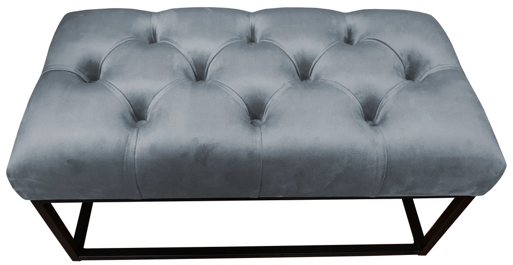 Ławka CHESTERFIELD LOFT BL14 pufa podnóżek metal