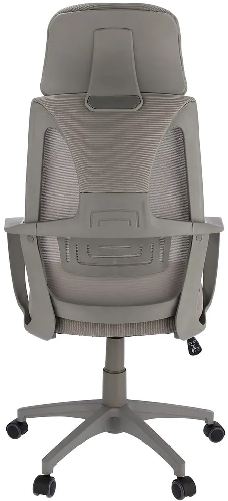 Szare Nowoczesne Ergonomiczne Krzesło Obrotowe Do Biurka T2-A37