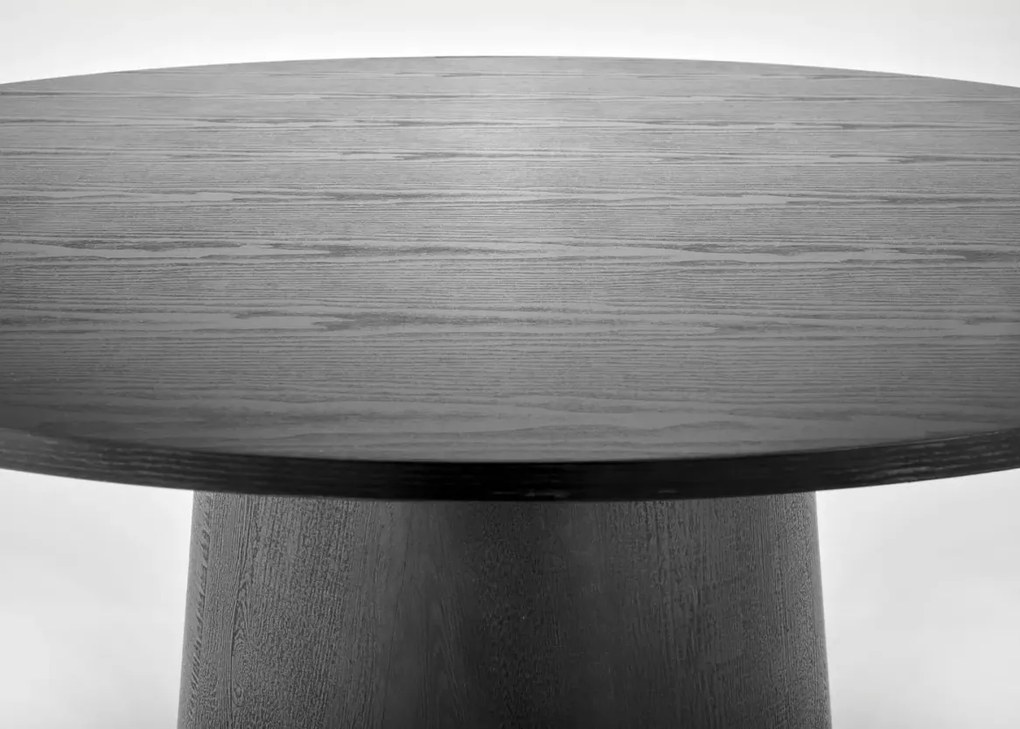 Okrągły elegancki stół Giorgia 120 cm nierozkładany w kolorze czarnym z blatem MDF i solidną podstawą