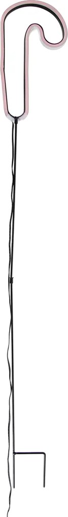 Świąteczna neonowa lampka wbijana w ziemię Czerwona laska cukrowa z diodą LED i timerem IP44 - Fura