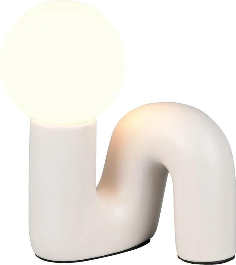 Lampa stołowa ceramiczna w kolorze kości słoniowej (wysokość 21,5 cm) Quinn – Reality