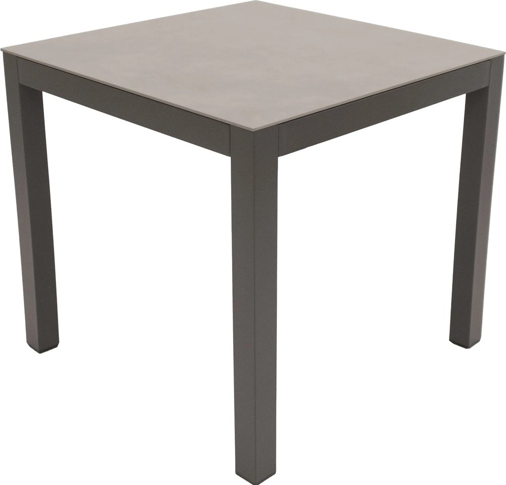 Doppler MADRI - ogrodowy stół aluminiowy 80x80 cm, mocca