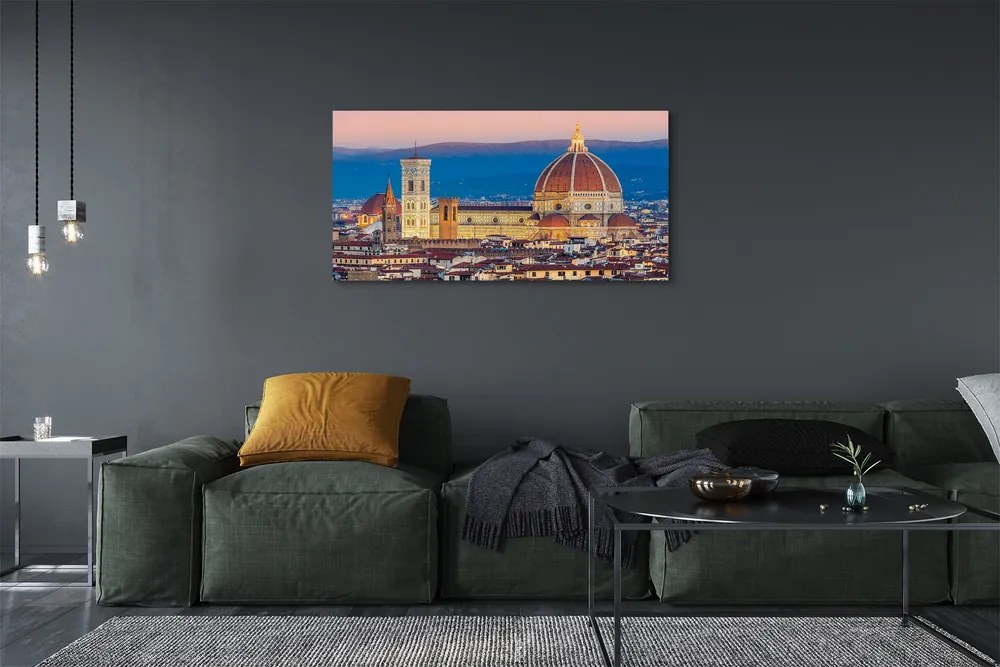 Obraz na płótnie Włoska Katedra w Nocnej Odsłonie