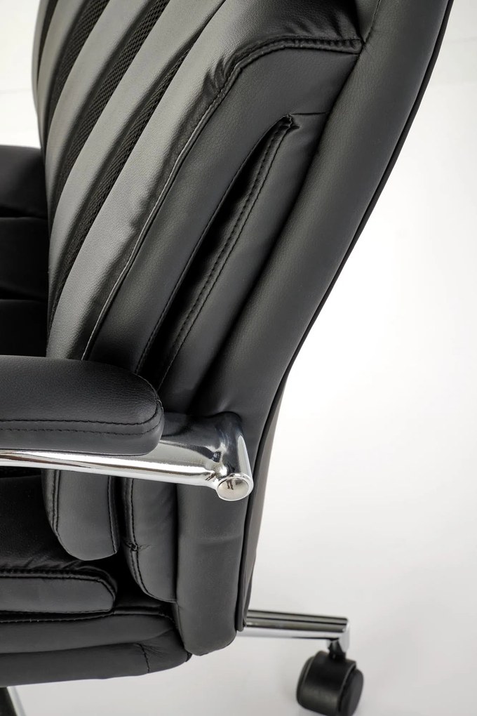 Czarno fotel gabinetowy z ekoskóry Romano Halmar