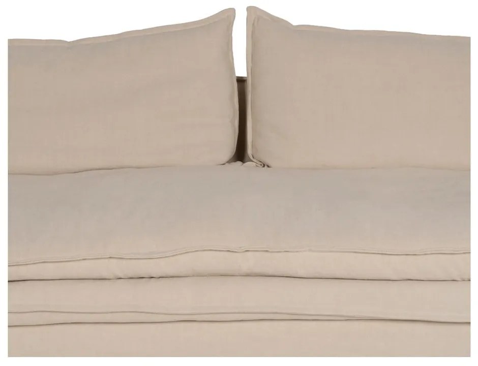 Kremowa lniana sofa 210 cm – Ixia