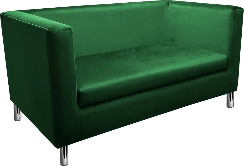 Sofa Monaco : Kolor nogi - Chrom, Kolor tkaniny - VELVET - MG25, Typ tkaniny - Velvet, Wysokość nogi - 15 cm