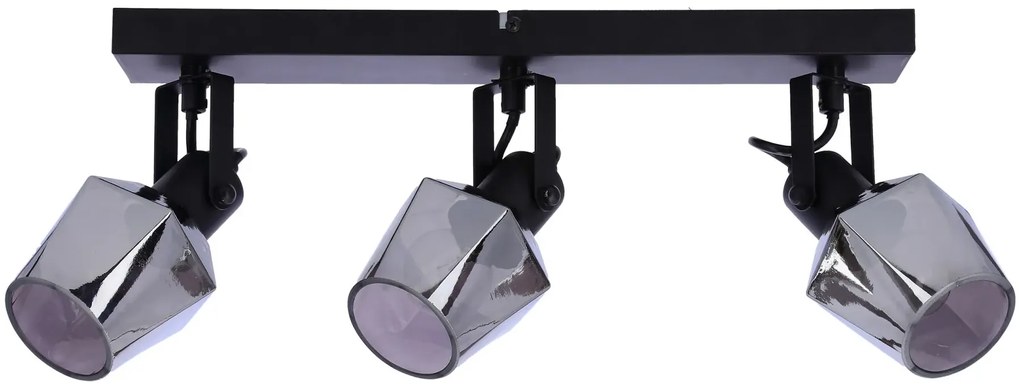 Czarna lampa sufitowa trzypunktowa w stylu loft - 3X Z054 Z6-A74