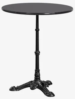 Okrągły Stolik Barowy Ø60cm Z Naturalnego Kamienia Azteca Czarny Marmur Marquina - Czarny - Sklum