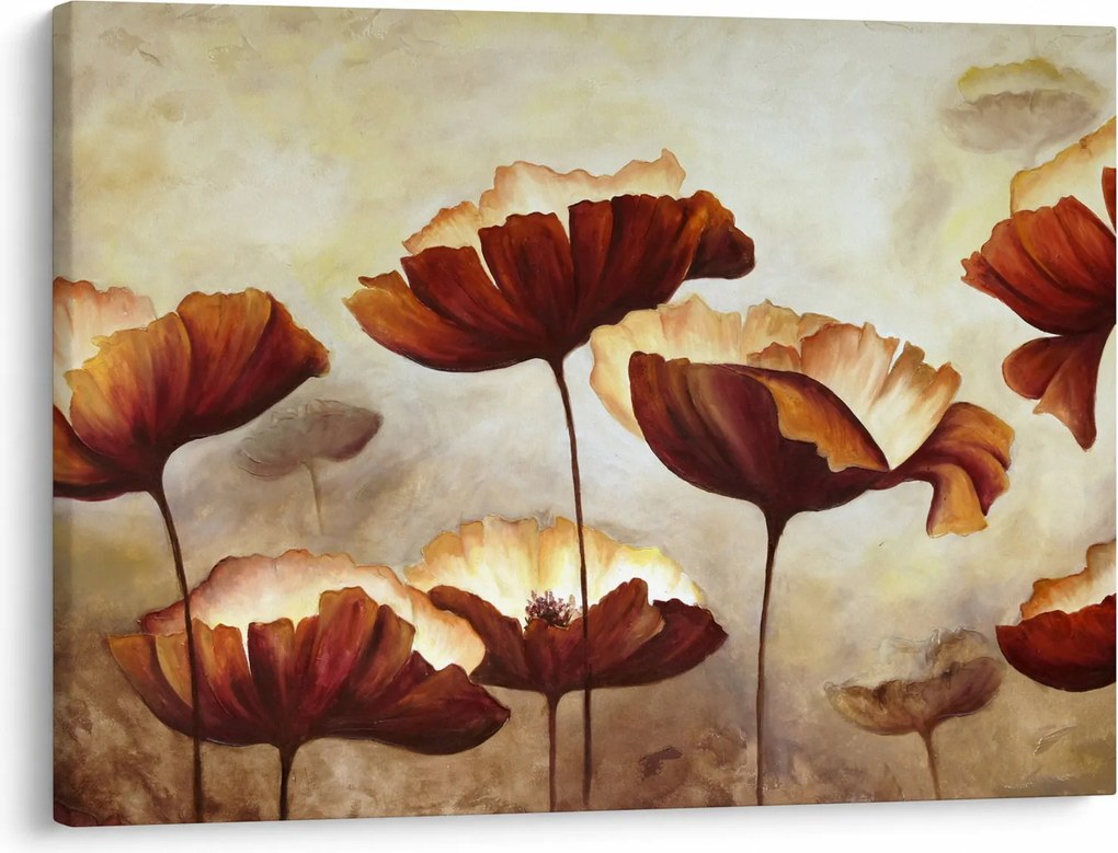 Obraz czerwonych kwiatów (70x50 cm)