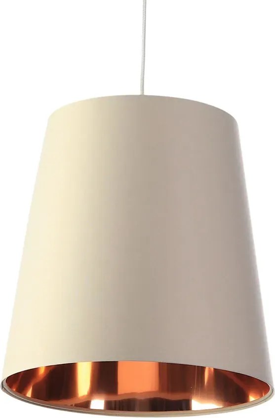 Kremowa lampa wisząca z abażurem rose gold - 7X S405 S1-C43