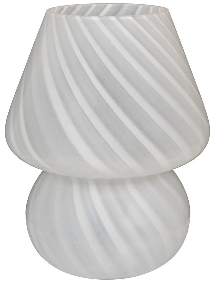 Biała lampa stołowa LED ze szklanym kloszem (wysokość 19,5 cm) Alton – House Nordic