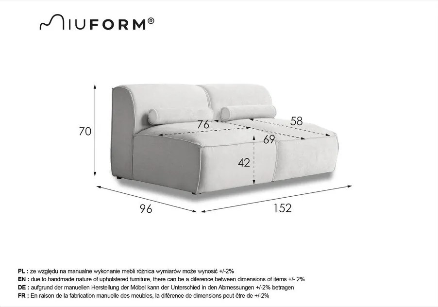 Zielona sofa 152 cm Flex Felix – Miuform