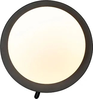 Lampa ścienna czarna IP44 z przełącznikiem - Cederic