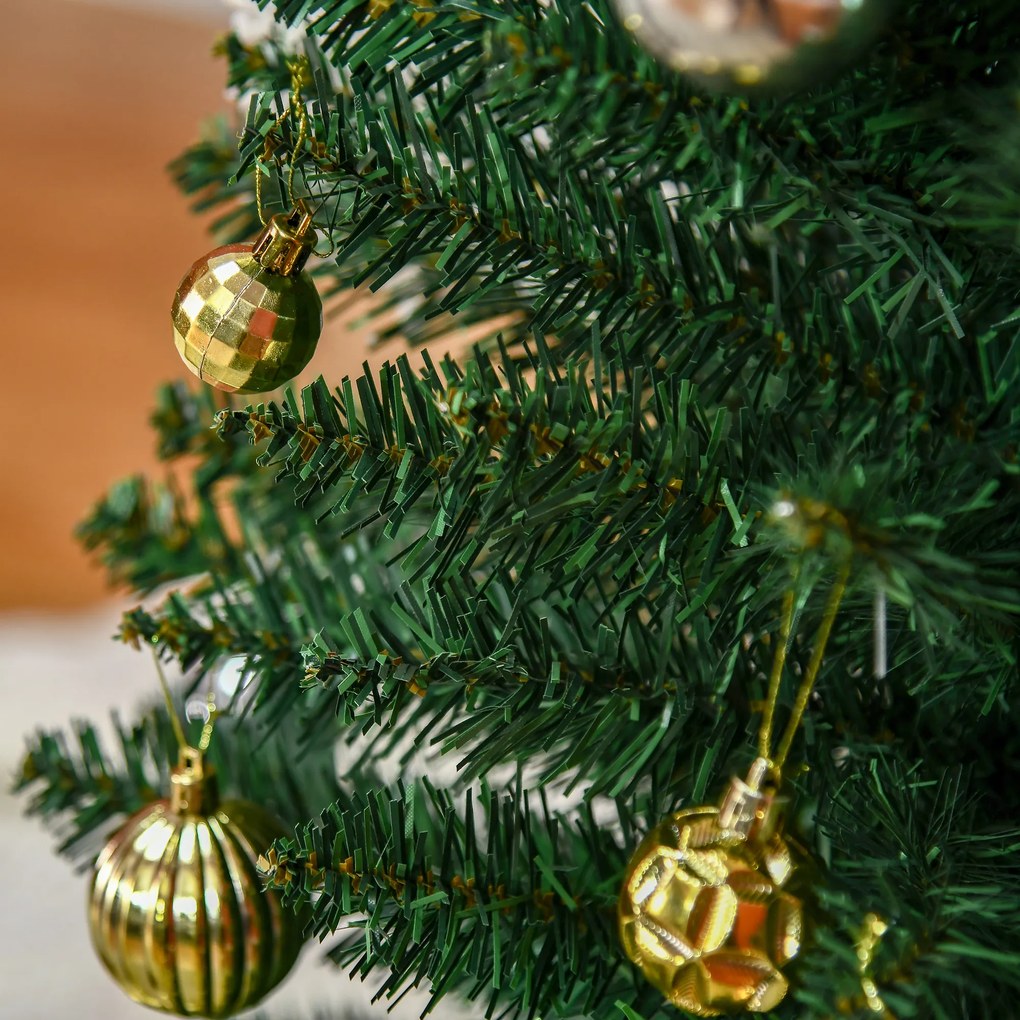 Homcom choinka jodła 180 cm ze stojakiem z tworzywa, 390 igieł, zielona | Aosom PL