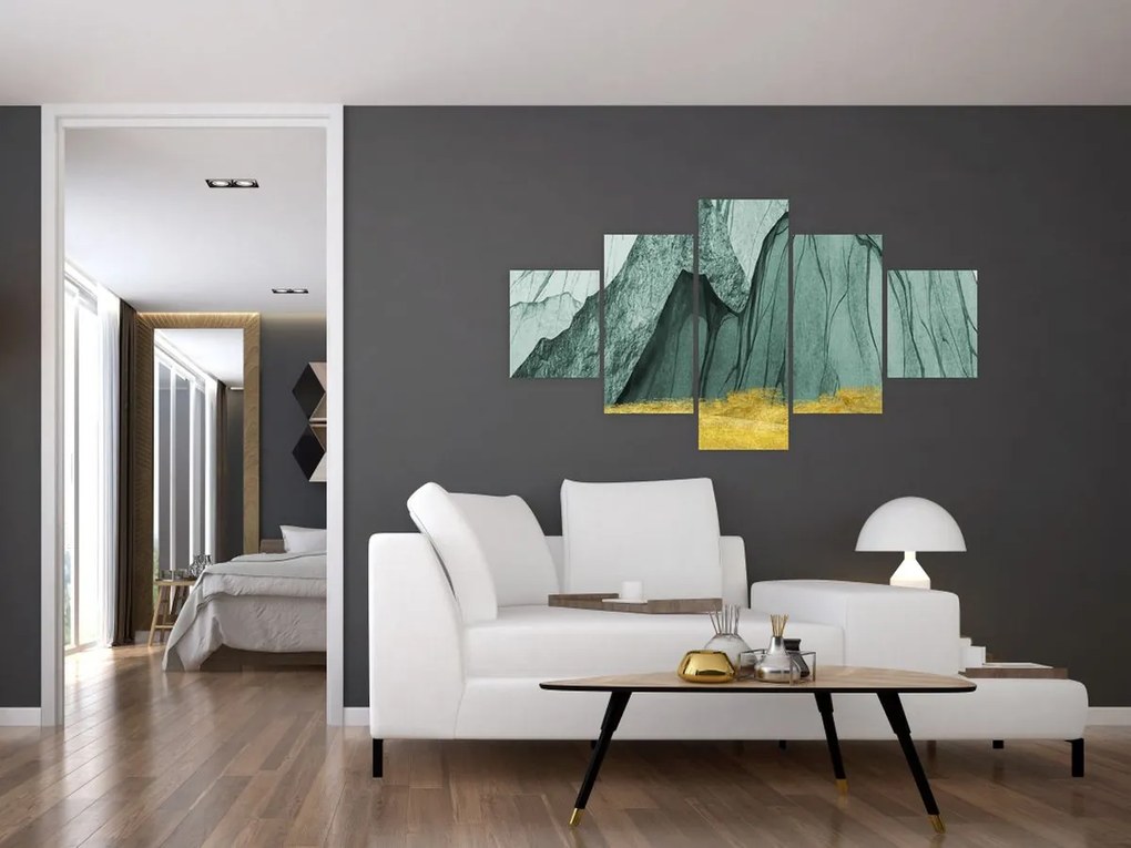 Obraz - Emerald Mountains N⁰3 (125x70 cm)