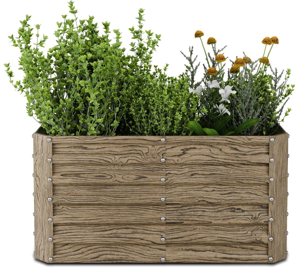 Blumfeldt Terrabox 120x60x60 cm Skrzynia na warzywa Efekt drewna