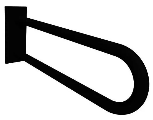 Uchwyt wspierający 10x25 cm czarny