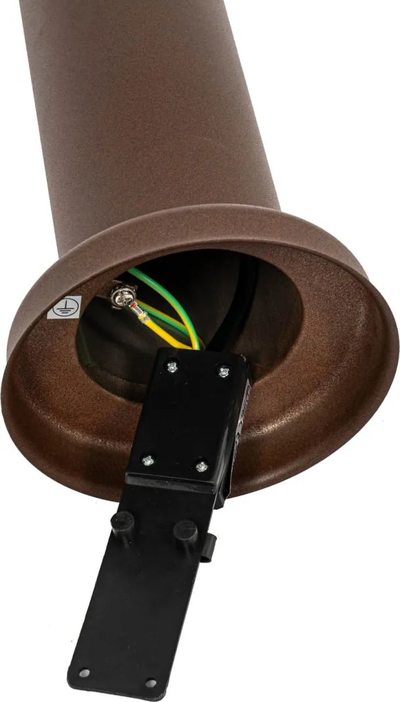 Latarnia zewnętrzna rdzawo-brązowa z opalem 45 cm IP44 - Rox