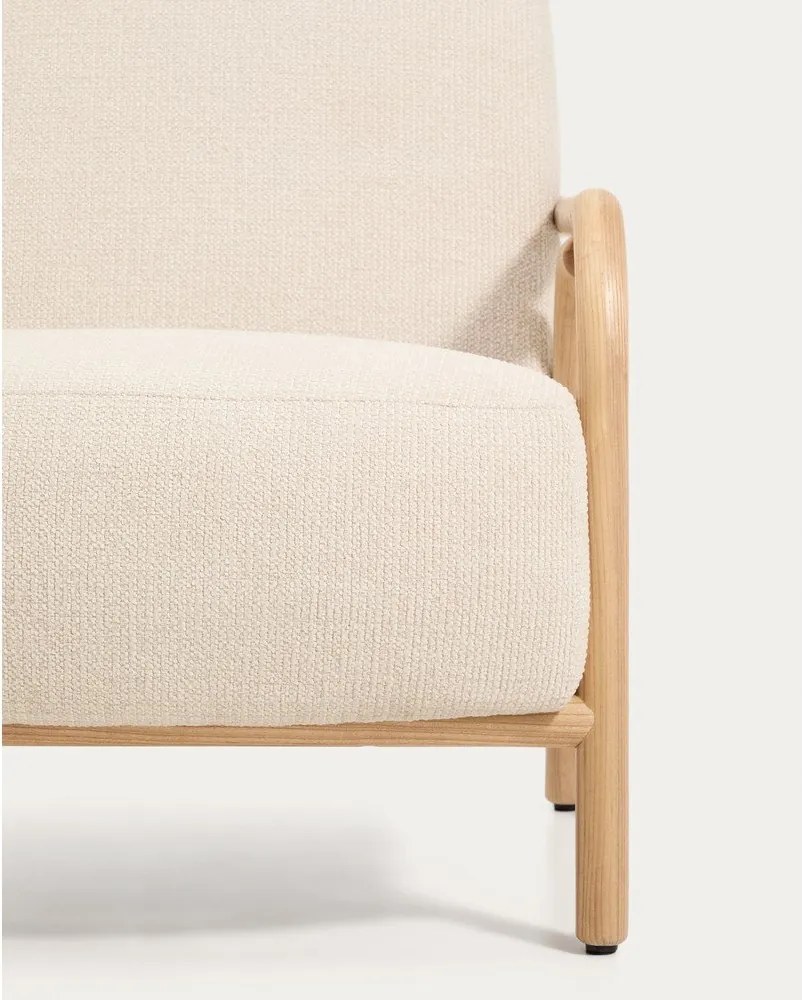 Beżowy fotel z tkaniny szenilowej Sylo – Kave Home