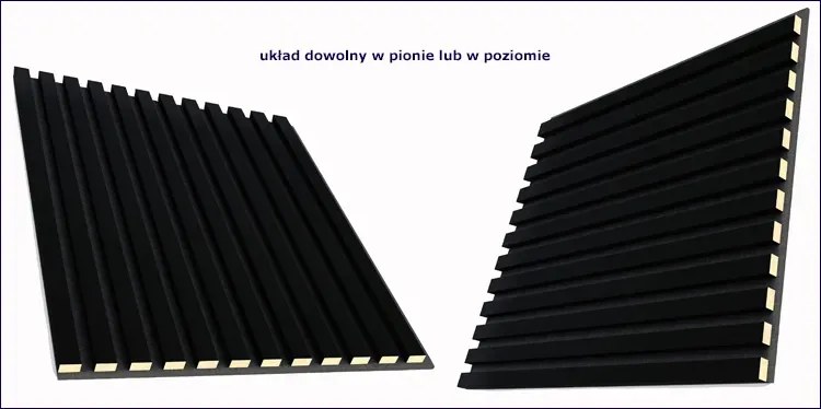 Panele akustyczne 6 szt. czarny mat N1-R04