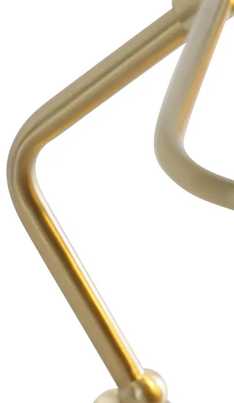 Klasyczna lampa notariusza złota z dymionym szkłem lustrzanym - Banker