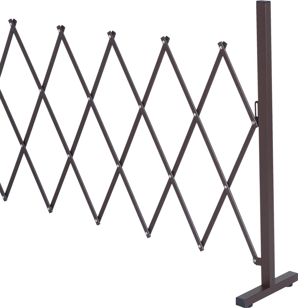 Ogrodzenie harmonijkowe bariera nożycowa 3m do magazynu garażu ogrodu | Aosom PL