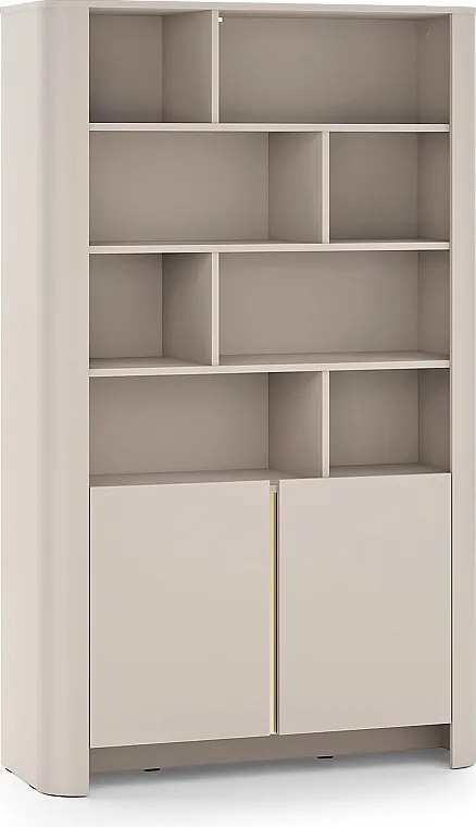 Regał Kaszmir 103 x 39 x 160 cm | Nowoczesny mebel z zaokrąglonymi krawędziami