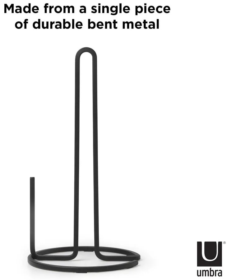 Czarny stalowy stojak na ręczniki kuchenne ø 17 cm Squire – Umbra