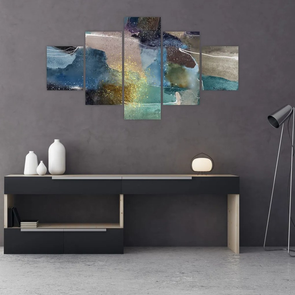 Obraz - Akwarelowa abstrakcja (125x70 cm)