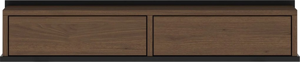 Konsola wisząca Zenar 100 cm z szufladami - orzech elegant / czarny
