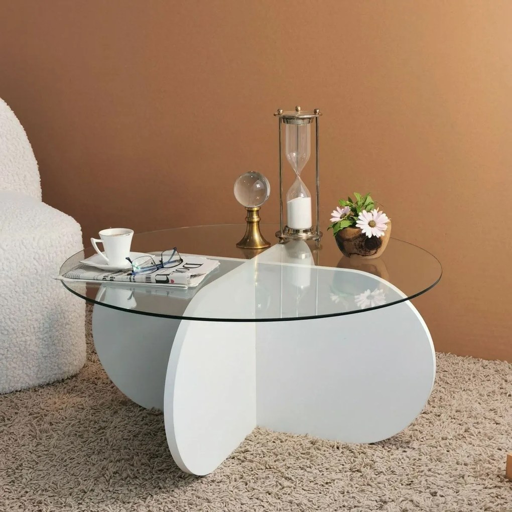 Stolik konferencyjny Bubble White