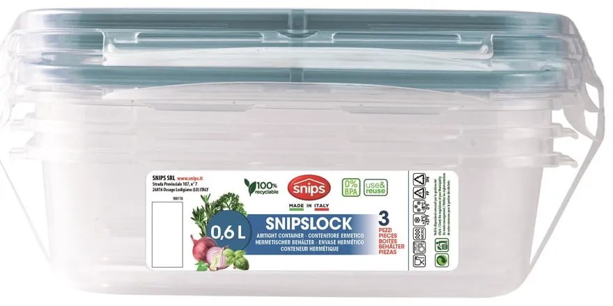 Pojemniki na żywność 3 szt. Snipslock – Snips