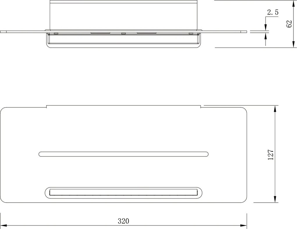 Półka łazienkowa pod prysznic DA809 ze stali nierdzewnej