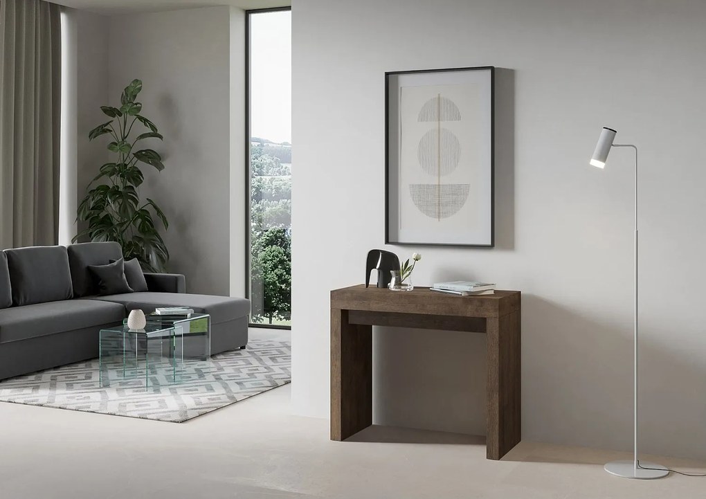 Konsola rozkładana 90x40/196 cm Roxell Small Orzech