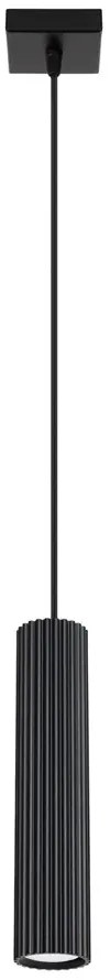Czarna pojedyńcza sufitowa lampa wisząca - D296-Melson