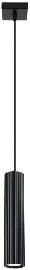 Czarna pojedyńcza sufitowa lampa wisząca T8-C93