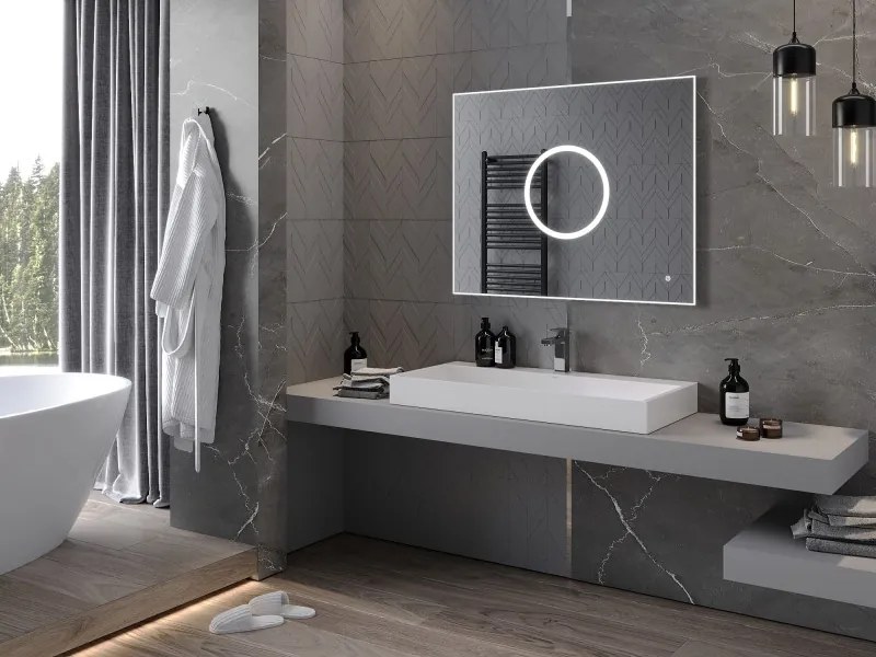 Mexen Koga lustro łazienkowe podświetlane 100 x 80 cm, LED 6000K, antypara - 9821-100-080-611-00