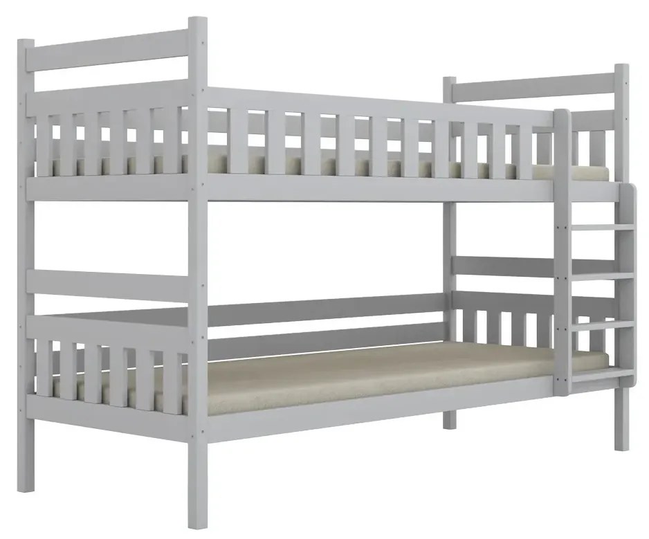 Łóżko piętrowe BARTEK 200x80 białe drewniane z szufladami KOCOT KIDS