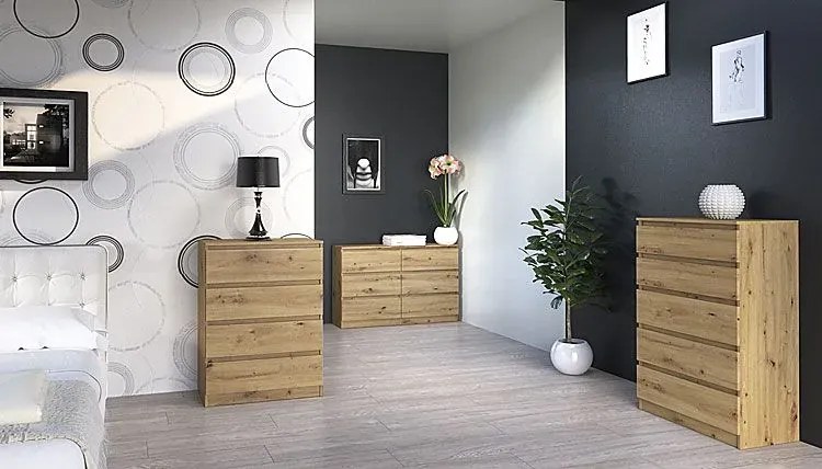 Klasyczna komoda z 5 szufladami dąb artisan C6-K90