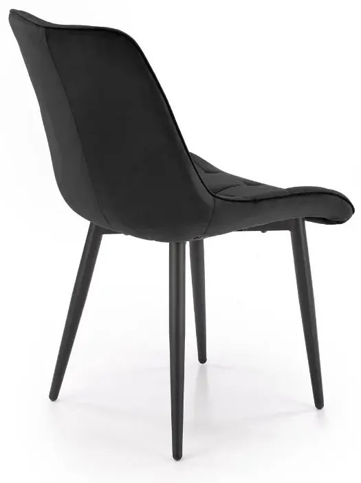 Krzesło tapicerowane K580 VELVET czarne HALMAR
