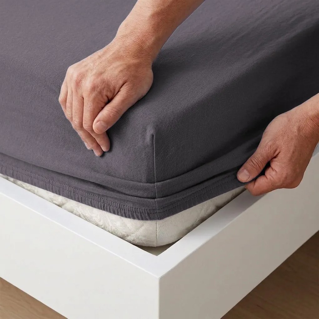 4Home prześcieradło jersey IDEAL antracyt, 200–220 x 200 cm, 200–220 x 200 cm