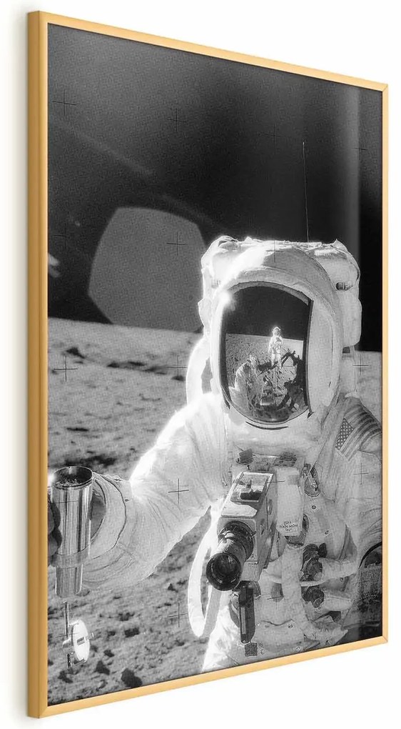 Plakat Zawód kosmonauta 21x30 cm z ramą złotą bez marginesu ARTGEIST B