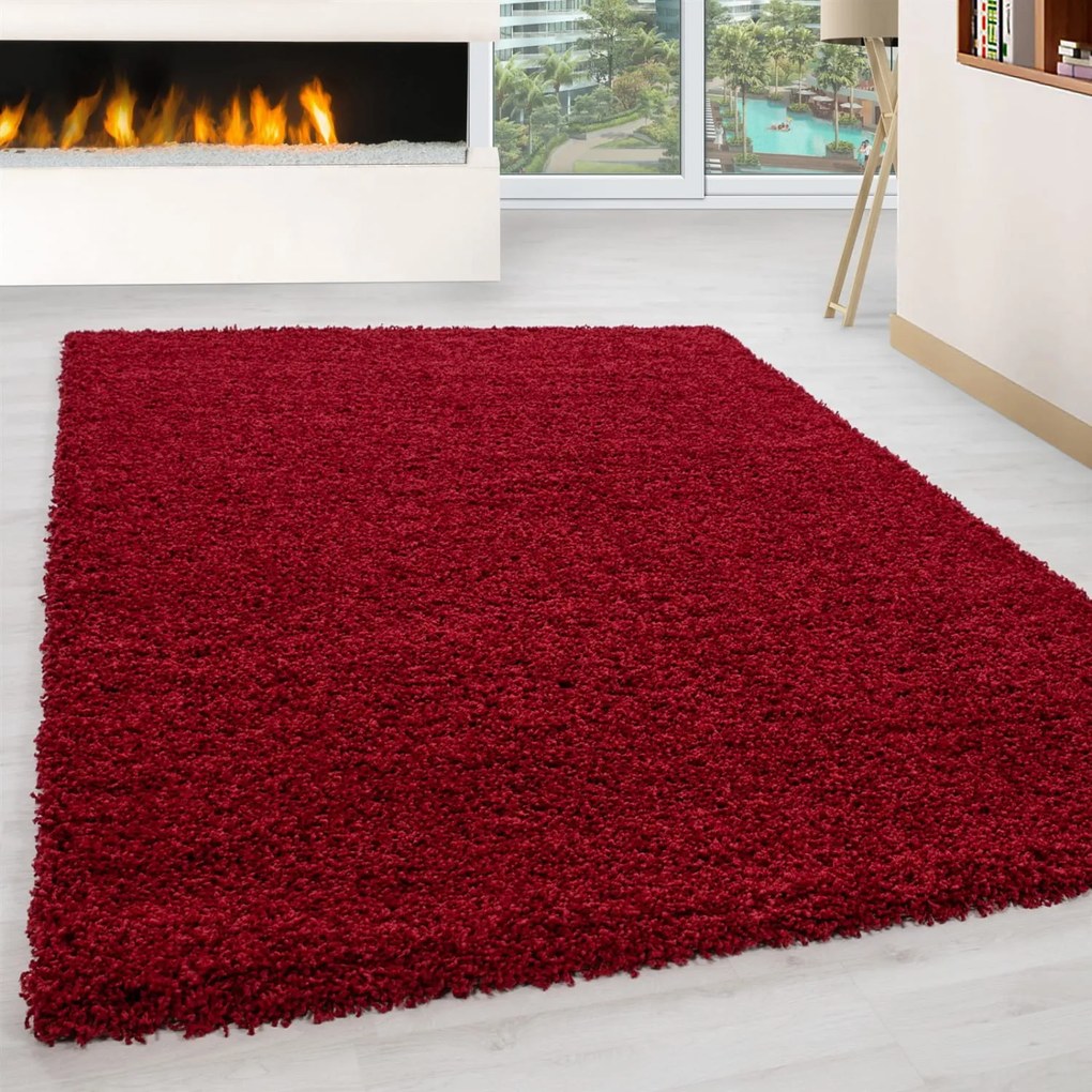 Dywan Shaggy Czerwony 200 cm x 290 cm