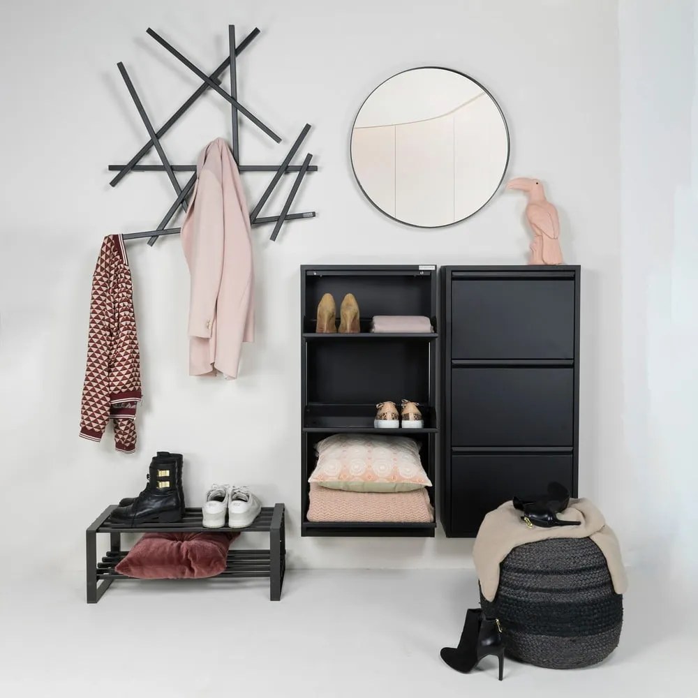 Czarny metalowy wieszak ścienny 79 cm Matches – Spinder Design