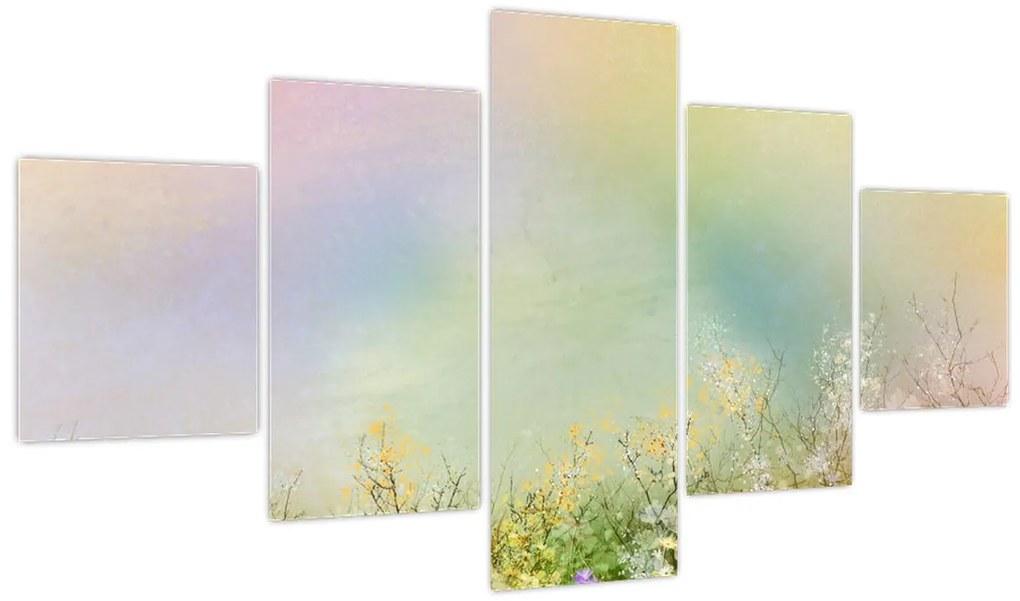 Obraz - Malowana łąka 2 (125x70 cm)