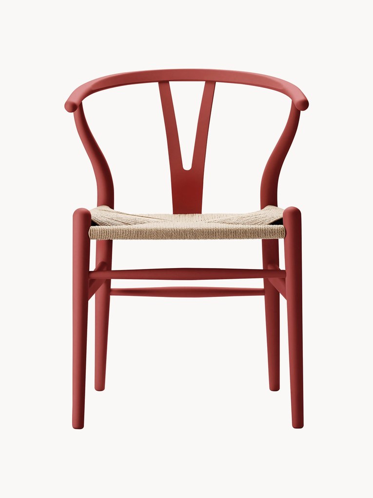 Krzesło z drewna z ręcznie plecionym siedziskiem CH24 Wishbone Chair