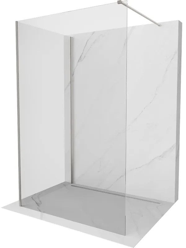 Mexen Kioto ścianka prysznicowa Walk-in 120 x 75 cm, transparent, nikiel szczotkowany - 800-120-212-97-00-075